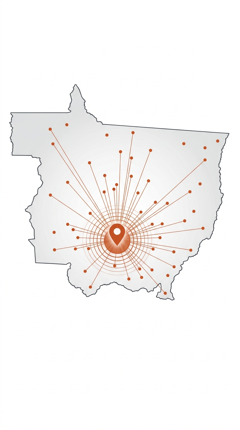 Mapa de cobertura em Mato Grosso